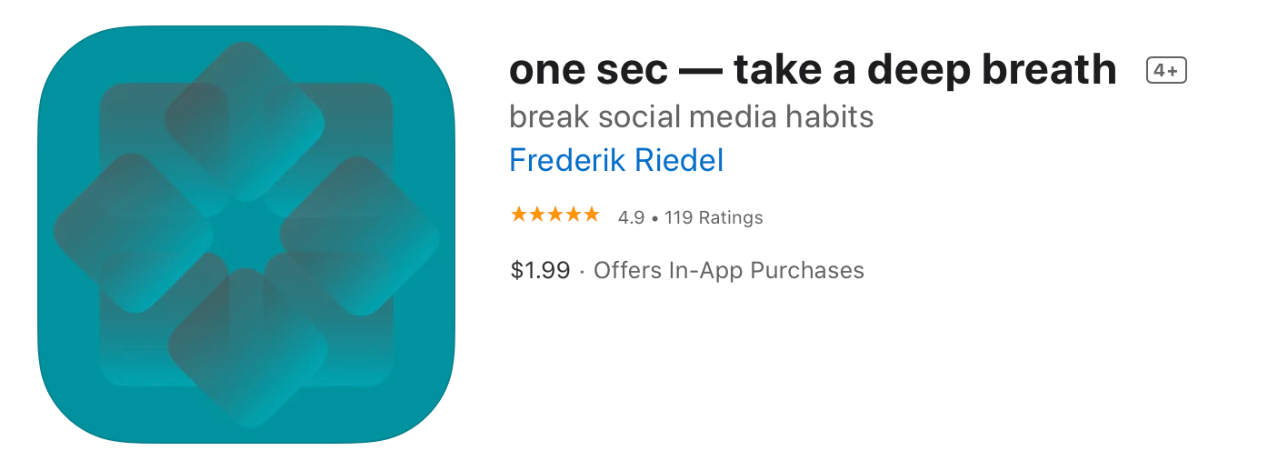 One Sec app image from the App Store